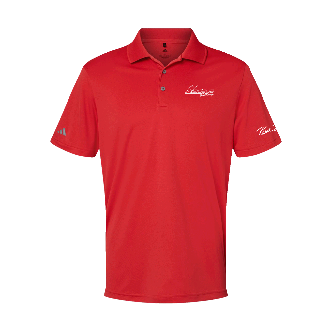 Insideya Golf Signature Collection x Keith Byars Collegiate Red Adidas Performance Polo Flat Front