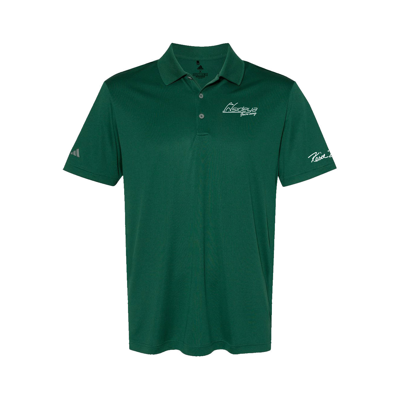 Insideya Golf Signature Collection x Keith Byars Collegiate Green Adidas Performance Polo Flat Front