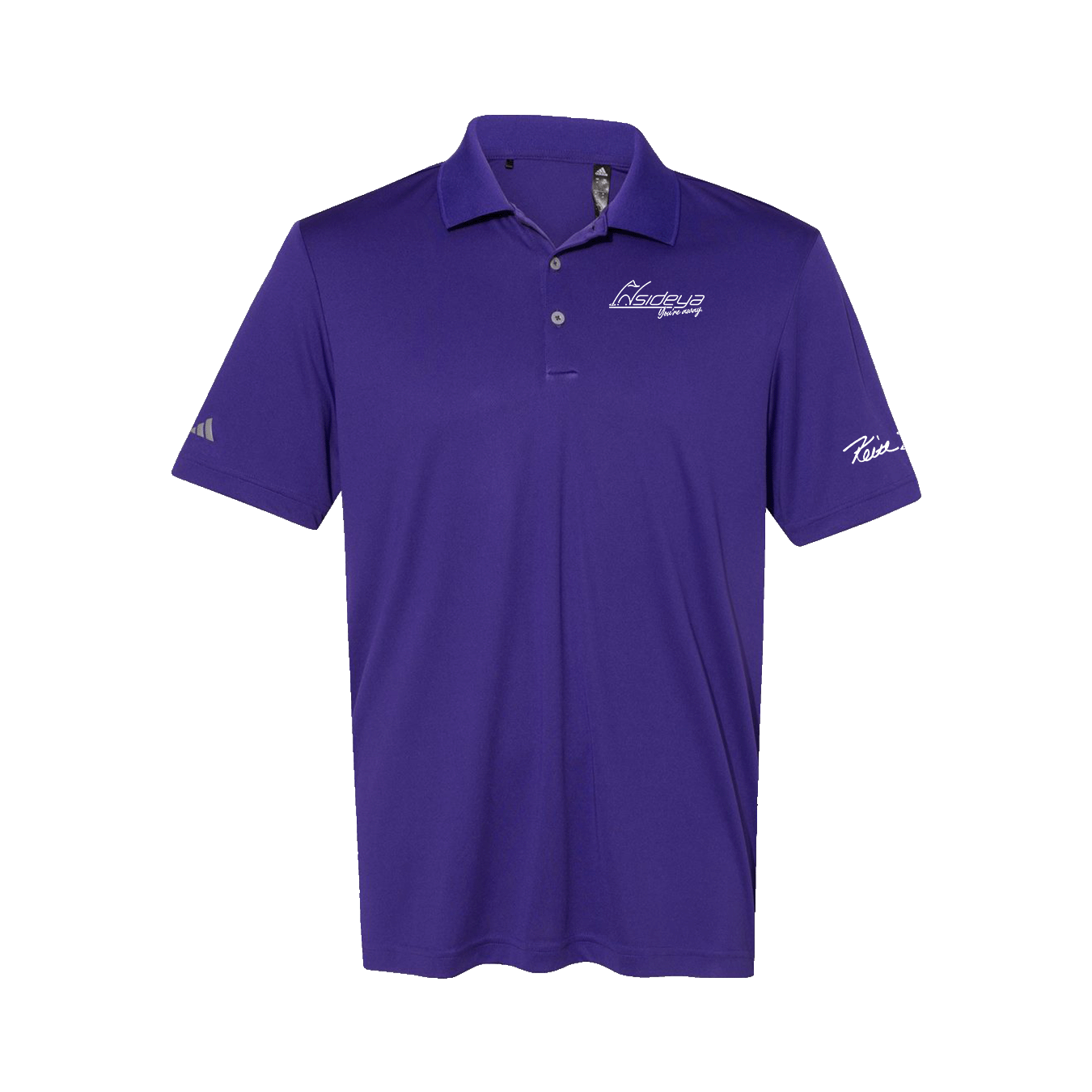 Insideya Golf Signature Collection x Keith Byars Collegiate Purple Adidas Performance Polo Flat Front