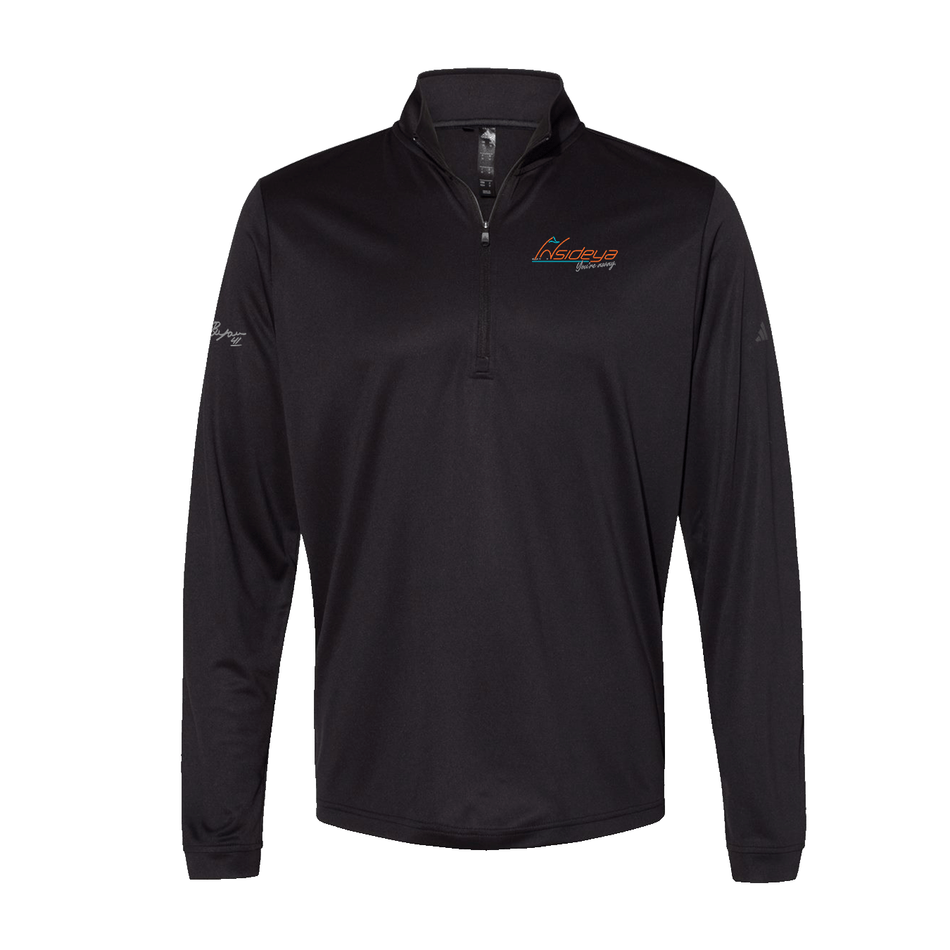 Insideya Golf Signature Collection x Keith Byars  Adidas Black Lightweight Quarter-Zip Pullover Flat Front