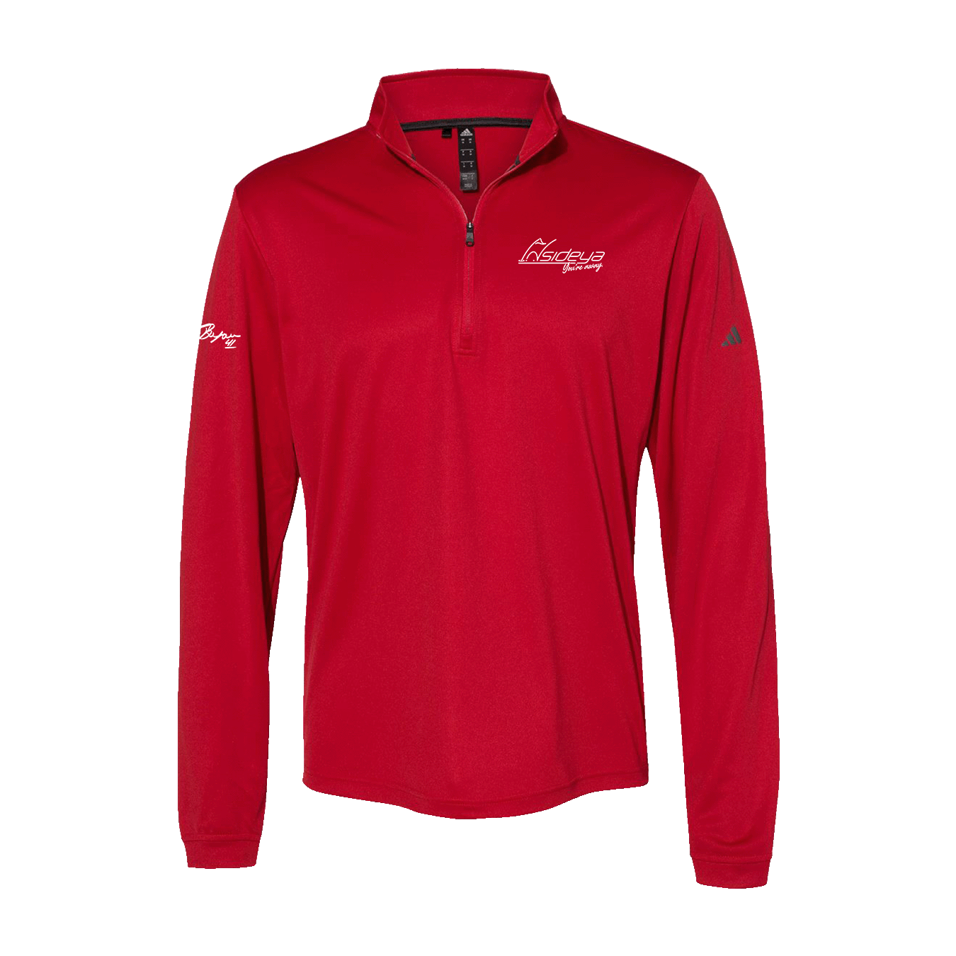 Insideya Golf Signature Collection x Keith Byars  Adidas Power Red Lightweight Quarter-Zip Pullover Flat Front