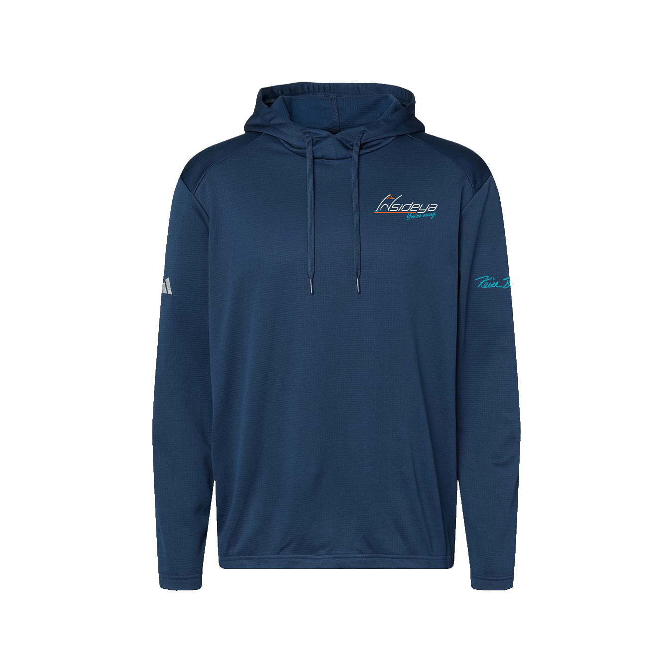 Insideya Golf x Keith Byars Adidas Textured Mixed Media Navy Hooded Sweatshirt Flat Front