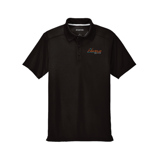 Black Sport-Tek PosiCharge Micro-Mesh Polo with embroidered Insideya Golf logo flat front