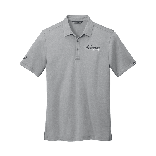 Quiet Shade Grey Heather TravisMathew Coto Performance Polo with embroidered Insideya Golf logo on left chest flat front