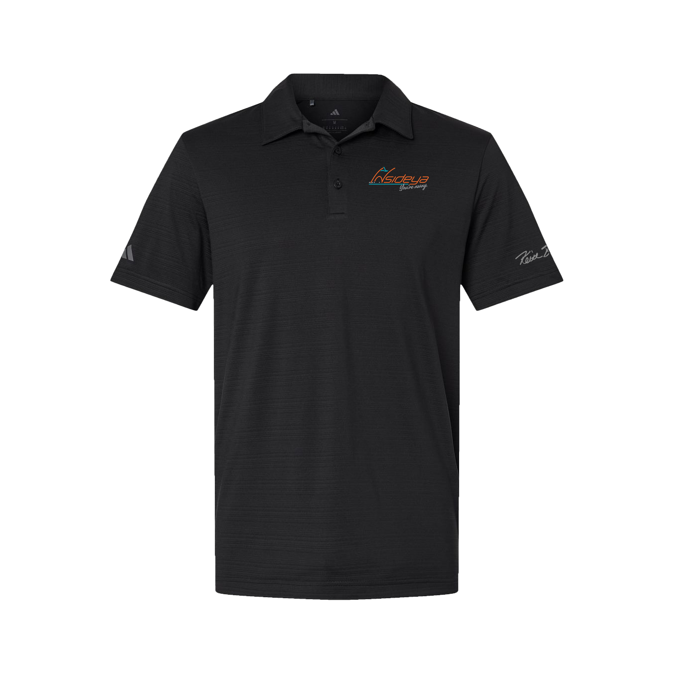 Insideya Golf Signature Collection x Keith Byars Black Adidas Texture Stripe Polo Flat Front